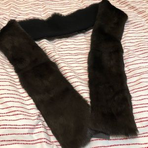 Adrienne Landau Rabbit Fur Scarf